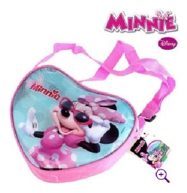 Monedero infantil Minnie Heart Transverse, rosa oscuro