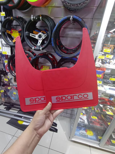 X2 Guardabarros Faldillas Universales Para Autos Sparco Rojo