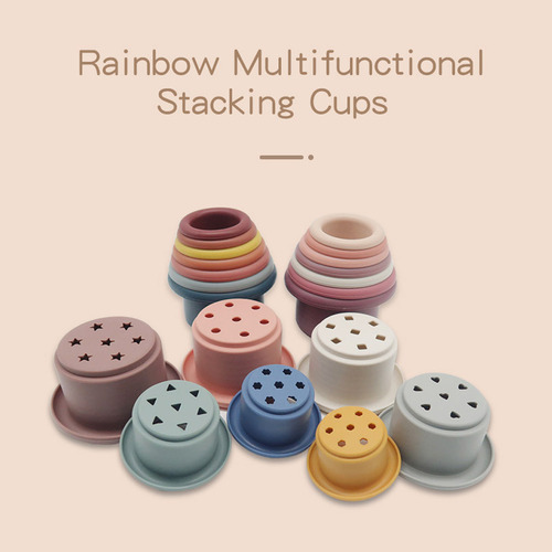 Juego De 7 Vasos Apilables Para Niños Pequeños, Juguetes Api