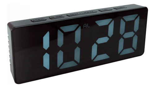 Relógio Digital De Led De Mesa Alarme Despertador Yn Clock Cor Preto