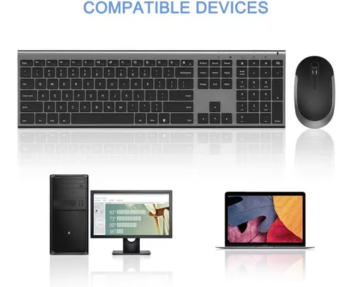 Vssoplor Gris Combo Teclado + Mouse Inalambrico