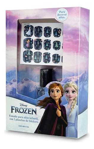 Esmalte Infantil Para Jugar Con Planchas De Stickers. Frozen
