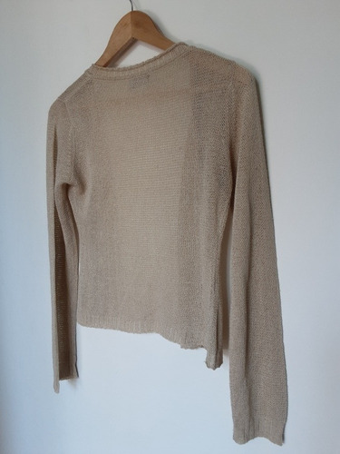 Imagen 7 de 10 de Suéter Esprit Tejido Color Beige Cuello En V, Talla S