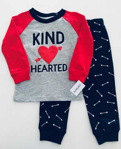 Carters. Moderno Pijama De Nino Con Corazon. Original Usa