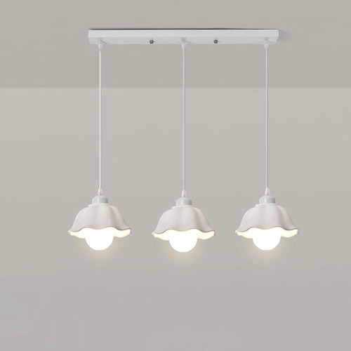 Lampara Colgante Kivs Bonn Triple Luz E27 Lampara De Techo Color Blanco Floral Designs (p31)