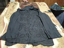 Comprar Camisa Negra Manga Larga De Fibrana P\u002Fdama Talle S