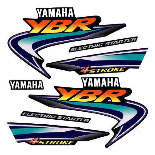 Cartela Faixa Adesiva Yamaha Ybr 125 Ano 2000 Até 2008