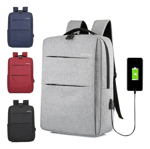 Mochila Ejecutiva Impermeable Para Macbook Premium Com Usb