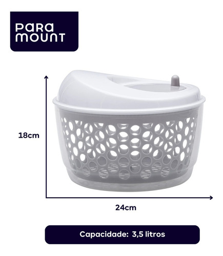 Paramount seca salada centrífuga folhas verduras e legumes