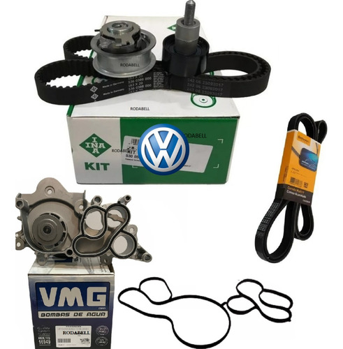 Kit Distribución Ina Vw Golf 1.6 16v Msi + Bomba + Poly V