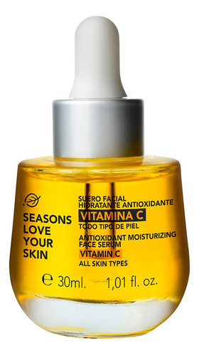 Suero Facial Hidratante Antioxidante Vitamina C 30ml Seasons Para Piel Seca 