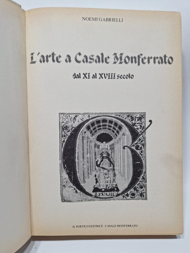 Antiguo Libro Larte A Casale Monferrato En Italiano Le766