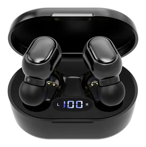 Audífonos In-ear Gamer Inalámbricos Fone Bluetooth E7s Bluetooth Earphone E7s Negro Con Luz  Rgb Led