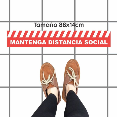 Vinilos Calcos Para Piso Distanciamiento Social X 6 + Regalo