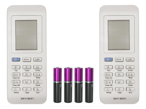 Kit 2 Controle Remoto Compatível Ar Condicionado Electrolux