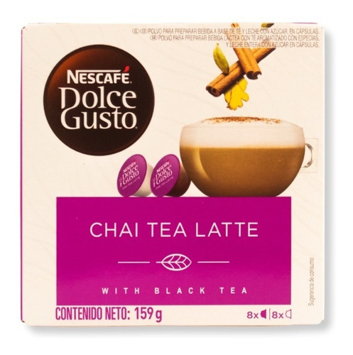 Imagen 4 de 6 de Chai Tea Late, Cartón De 3 Cajitas De Capsulas Dolce Gusto,