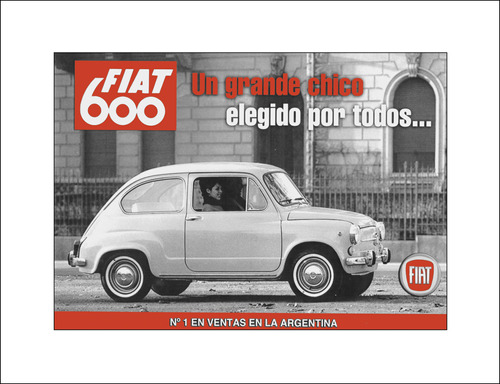 Fiat 600 Cuadros Posters Carteles Publicidades  L253