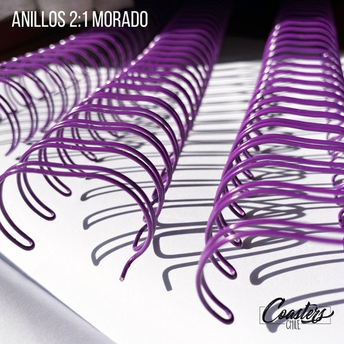 Anillos Para Cinch Color Morado - 22 Mm - 10 Un. Oficio