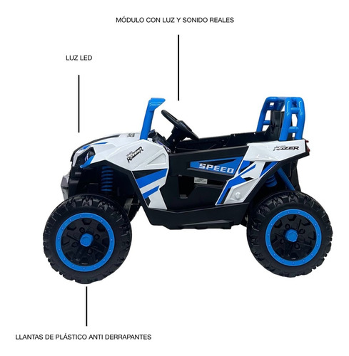 Carro Montable Eléctrico Razer Para Niños,control Azul (Usado)