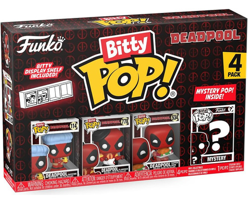 Funko Bitty Pop Pack 4 Mini Figura Coleccionable Deadpool S4