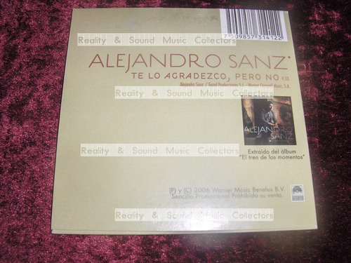 Alejandro Sanz Te Lo Agradezco Pero No Cd Single Shakira (Usado)
