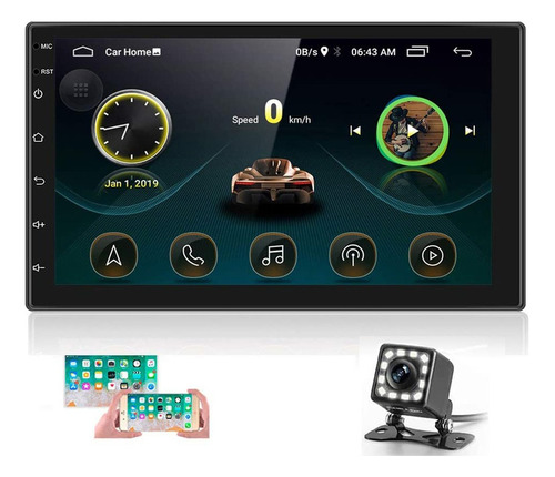 Podofo Android Car Stereo Pantalla Táctil Con Cámara