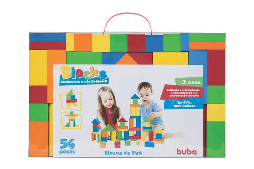 Brinquedo Educativo Buba Blocks - 54 Peças - Buba Toys