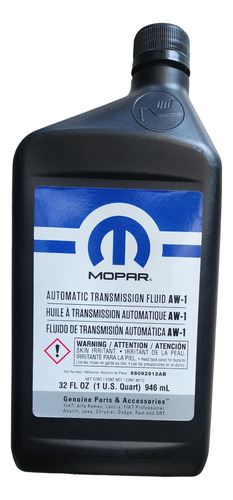 68092912ab Kit De 5 Litros Aceite De Transmisión Aw-1 Mopar