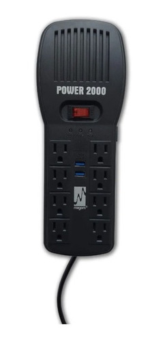 Imagen 1 de 2 de Regulador De Voltaje Power 2000va Con 2 Puertos Usb