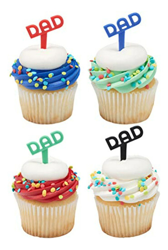 Picks Para Cupcakes Día Del Padre O Cumpleaños - 24 Uds.