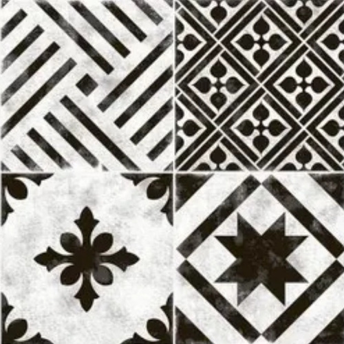 Imagen 1 de 4 de Ceramica Gabriella Calcareo 20,6*20,6 Mix Negro 12 Piezas