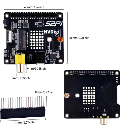 Placa De Expansión Geeekpi Nvdigi Para Raspberry Pi 5 Hifi