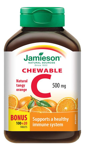 Jamieson Vitamina C Naranja 500mg 120 Tabletas