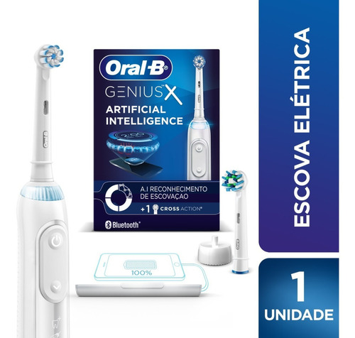 Escova De Dente Elétrica Recarregável Oral-b- Geniusx Bivolt