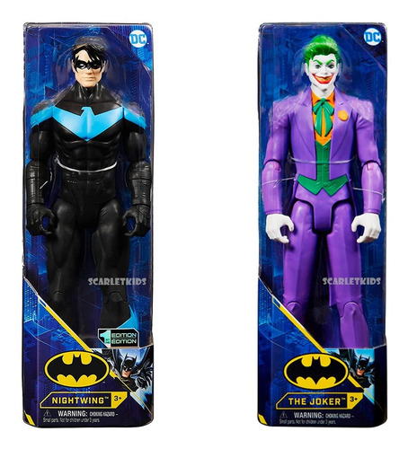 The Joker + Nightwing Combo Figuras 30 Cm Original Dc Comics