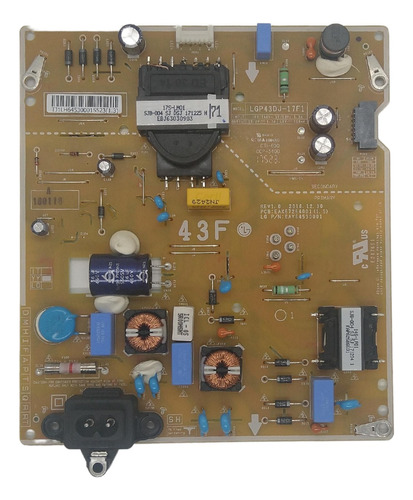 Placa Fonte Para Tv LG 43lj5500 43lk5750psa Eay64530001