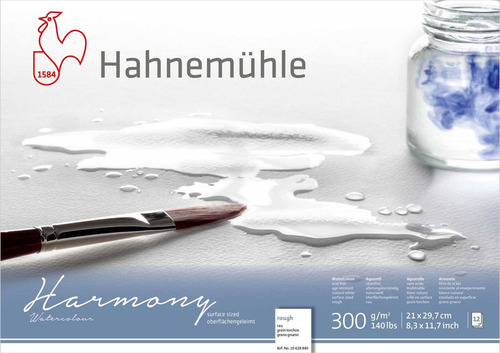 Papel Hahnemuhle Harmony Watercolour, 300 G/m², Rough 12fls
