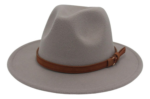 Sombrero Fedora De Fieltro For Panamá Con Hebilla De Cintur