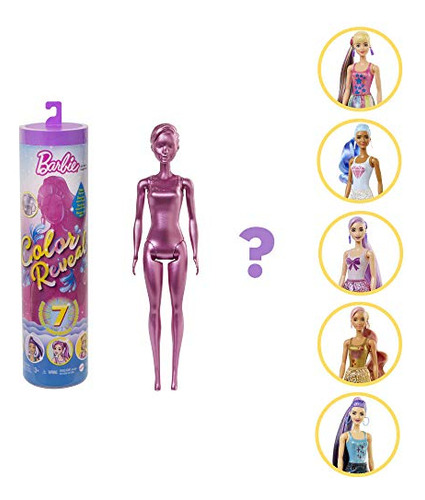 Muñeca Barbie Color Reveal Gtr93 Con 7 Sorpresas De Más De 3