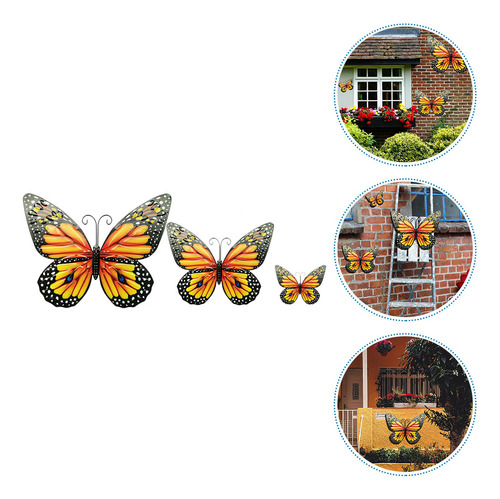 Calcomanías De Pared Con Forma De Mariposa, 3 Unidades