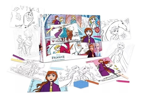 Set Colorear Pintar Borrar Frozen Disney Nuevo