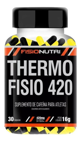 Suplemento em cápsula Fisionutri  Thermo Fisio cafeína Thermo Fisio em pote de 16g 30 un