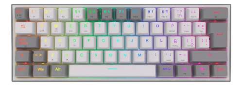 Teclado Redragon Fizz Pro 60% Rgb White/grey - Crazygames