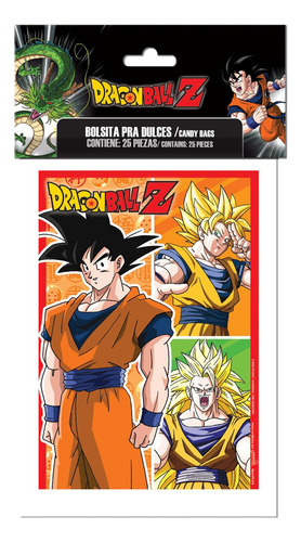 Granmark 50 Bolsitas Para Dulces Fiesta Dragonball Z Goku