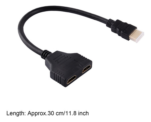 Adaptador Hdmi Macho De 1080p A Doble Hdmi Hembra .