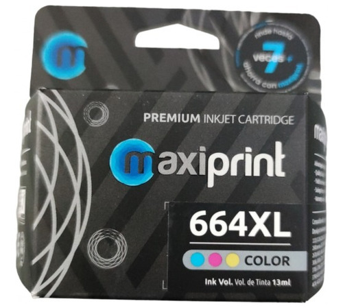 Mxp-664t Cartucho Maxiprint Compatible Con Hp 664xl Tricolor