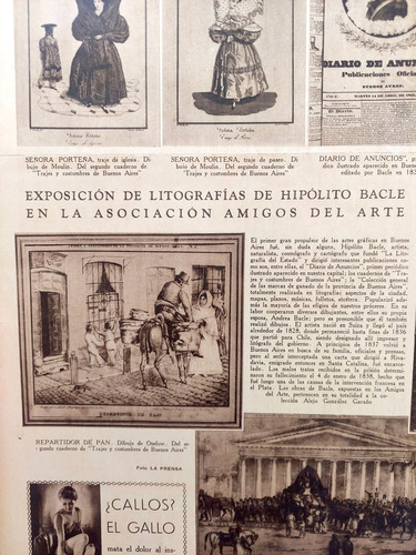 1933 Exposición Litografías Hipólito Bacle Amigos Del Arte