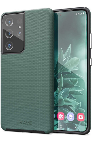 Funda Doble Capa Crave - Samsung Galaxy S21 Ultra (verde)