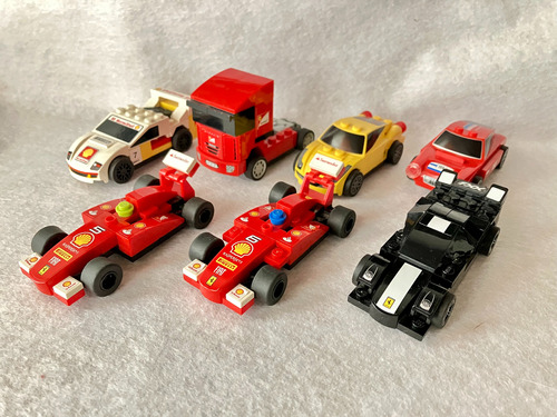 Lote 7 Autos Lego Ferrari De Colección Shell Originales