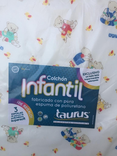 Colchón Infantil De Cuna 140x80x10 Marca Taurus Espuma D-20